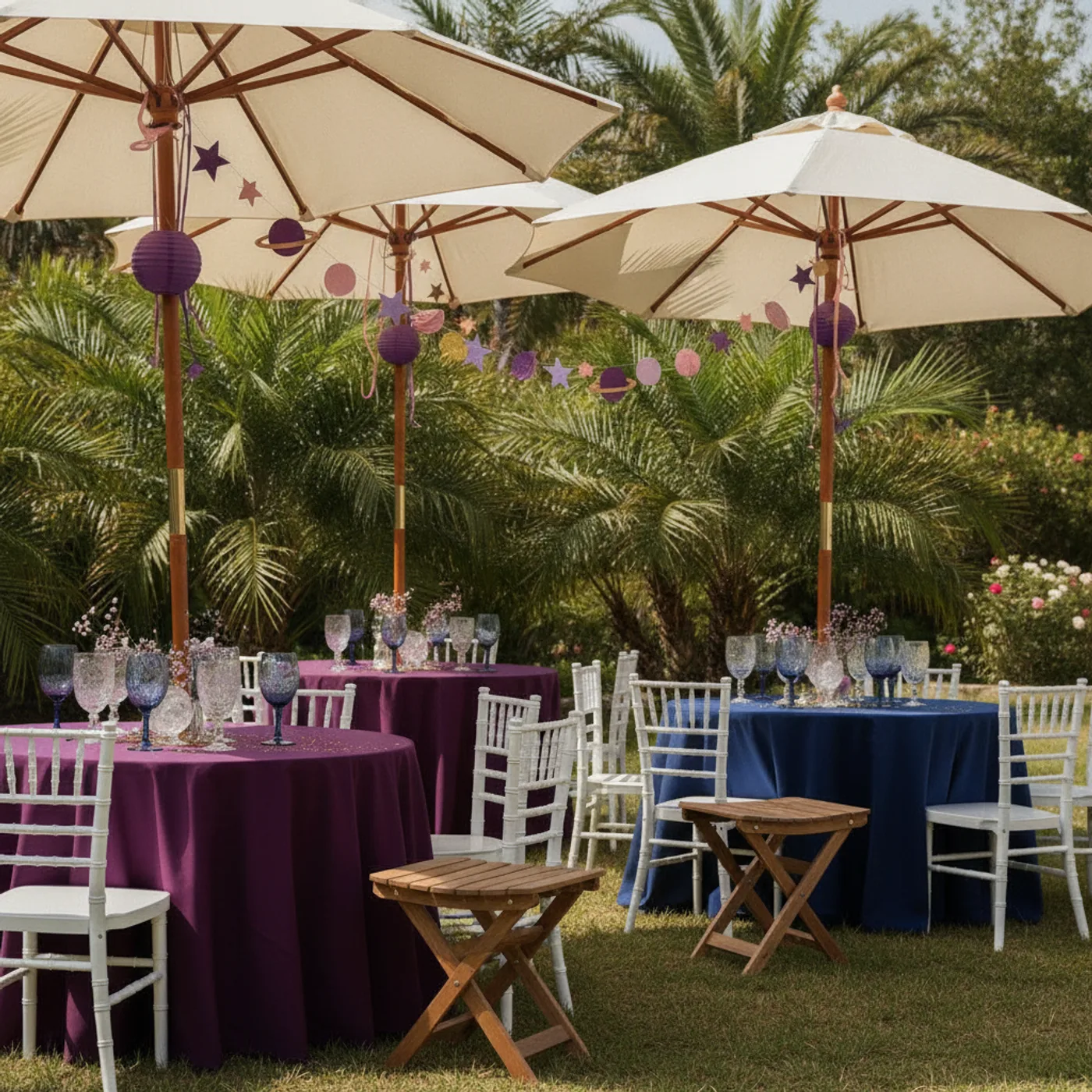 a bright garden party board