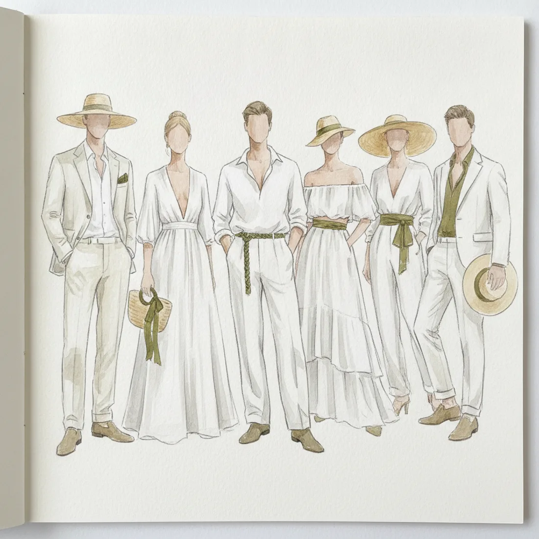 a painted dress-code card